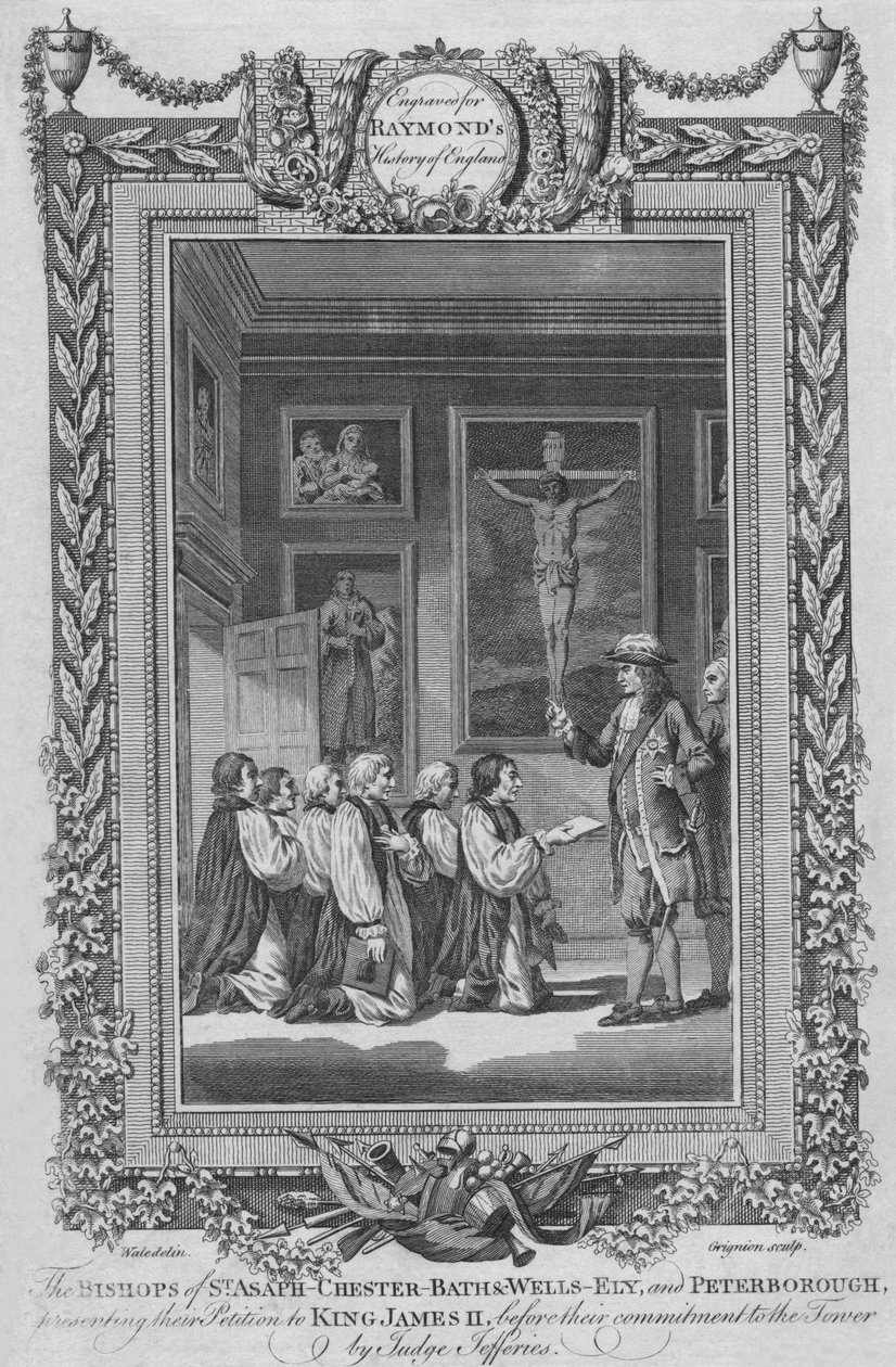 Biskopene av Stasaph-Chester-Bath & Wells-Ely og Peterborough, c1787 av Unbekannt