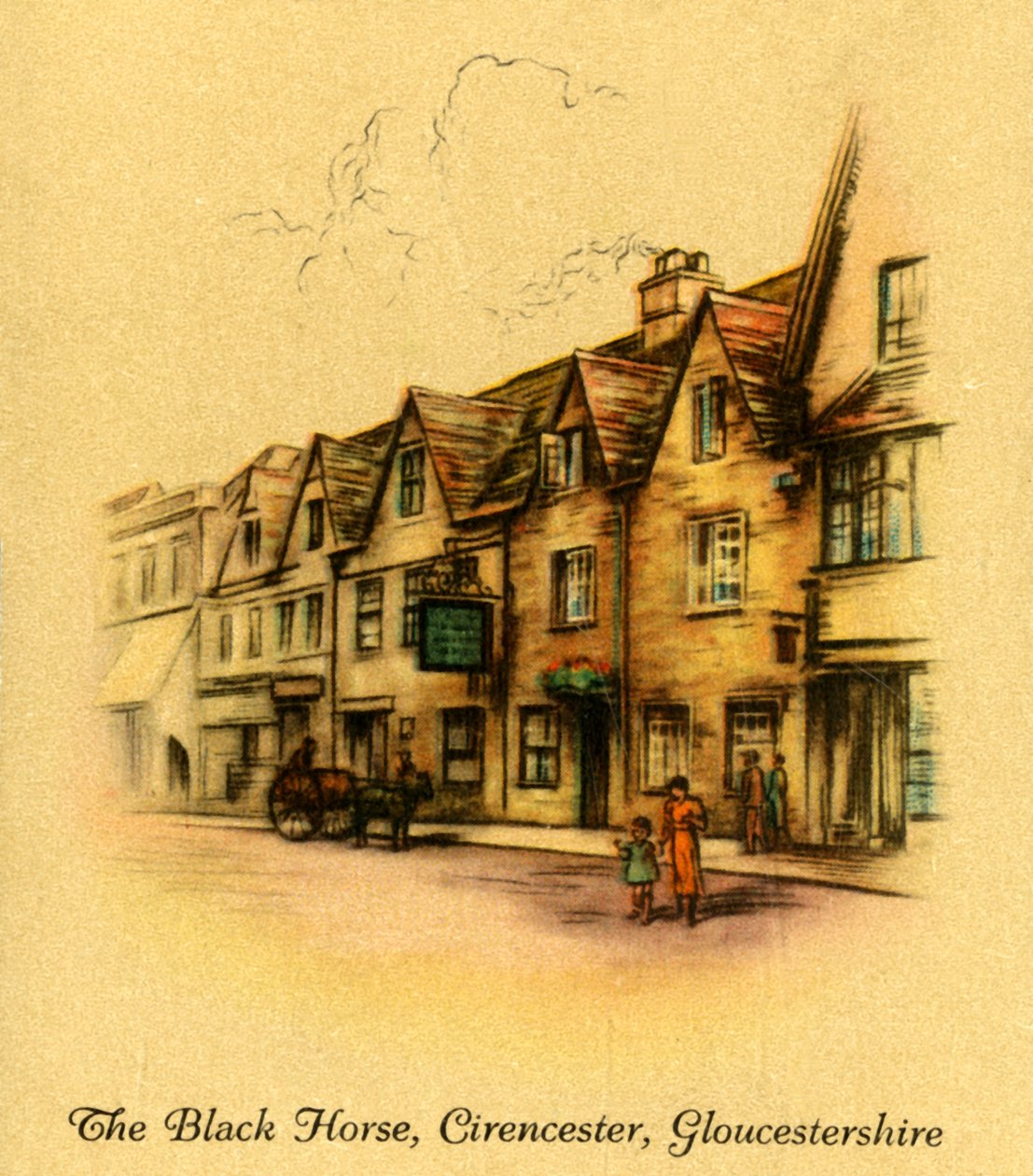 The Black Horse, Cirencester, Gloucestershire, 1936. av Unbekannt
