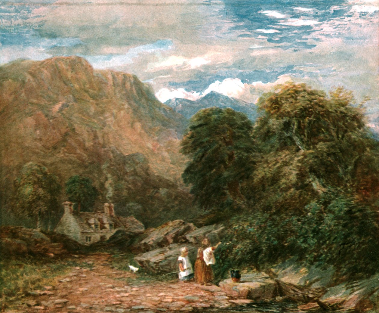 The Blackberry Gatherers, c1850, c1900. av Unbekannt