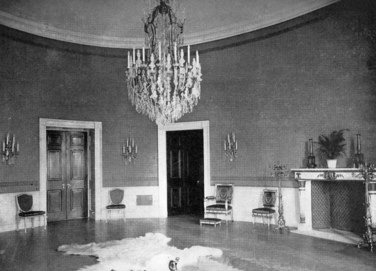 Det blå rommet i Det hvite hus, Washington DC, USA, 1908 av Unbekannt