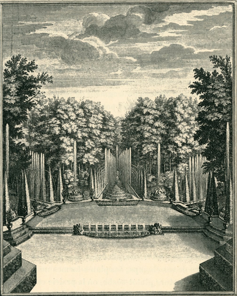 Water Theatre Bosquet i hagene i Versailles, Frankrike, 1903. av Unbekannt