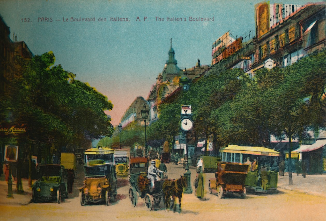 Boulevard des Italiens, Paris, c1920 av Unbekannt