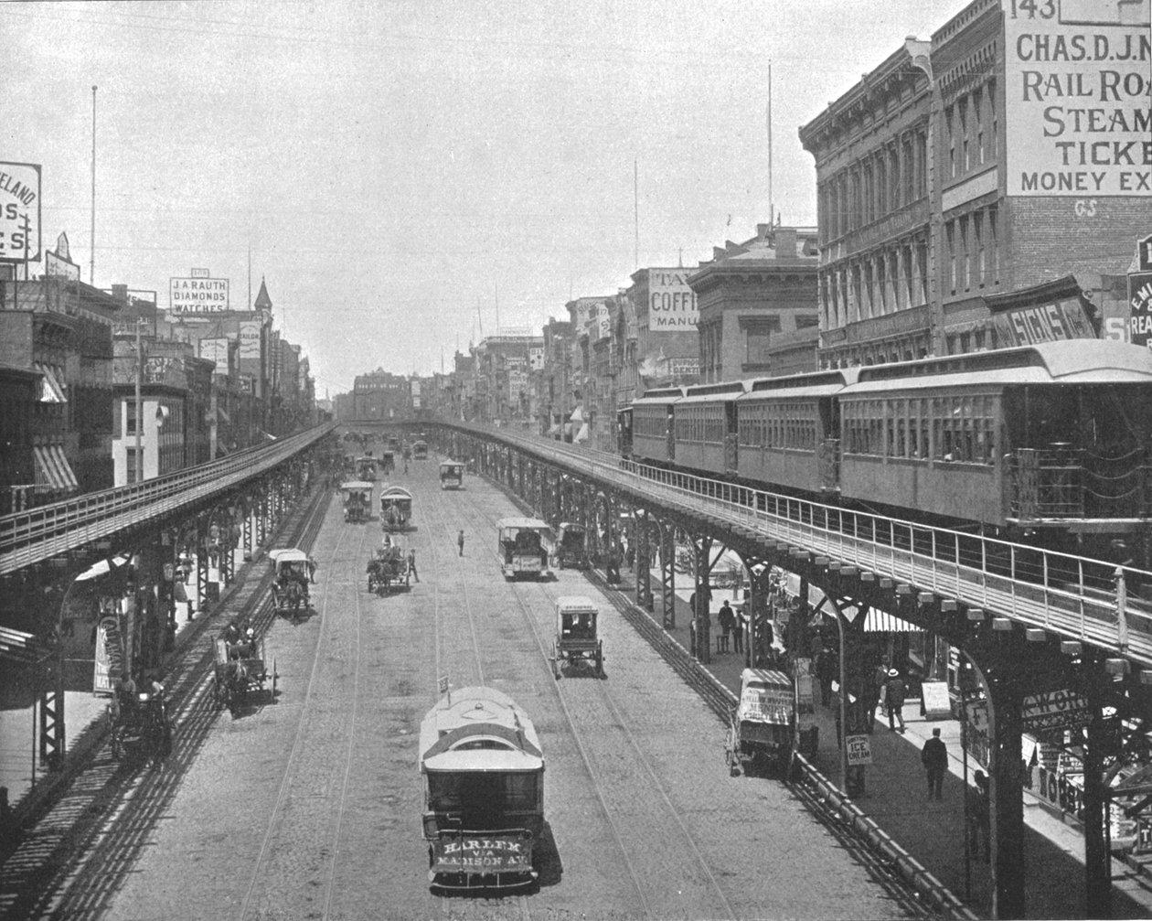 The Bowery, ser nordover, New York, USA, c1900. av Unbekannt