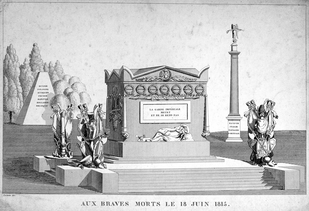 The Brave Dead av 18. juni 1815, 1800-tallet av Unbekannt