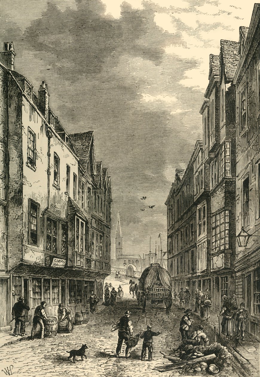 The Bridge-Foot, Southwark, i 1810, c1878. av Unbekannt