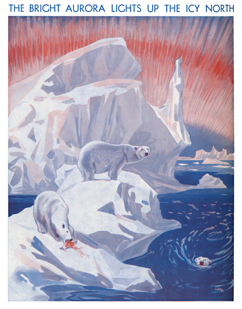 The Bright Aurora Lights Up The Iscy North, 1935 av Unbekannt