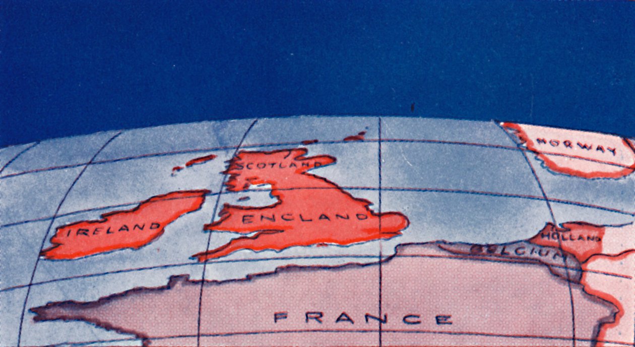De britiske øyer og Nord-Europa ved middagstid midt på vinteren, 1935 av Unbekannt