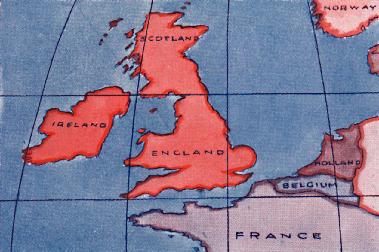 De britiske øyer og Nord-Europa ved middagstid våren eller høsten 1935 av Unbekannt