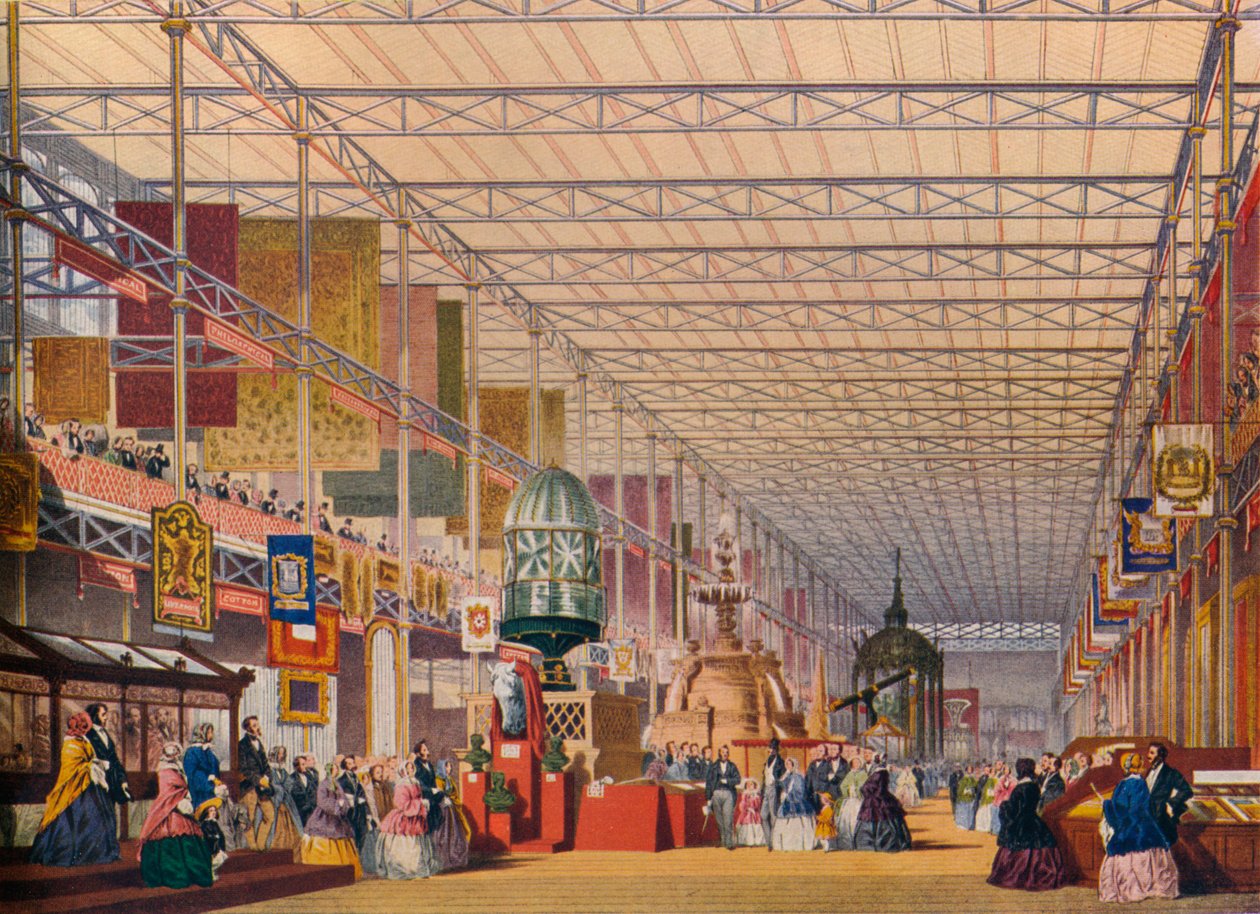 The British Nave på den store utstillingen i 1851, The Crystal Palace, c1854 av Unbekannt