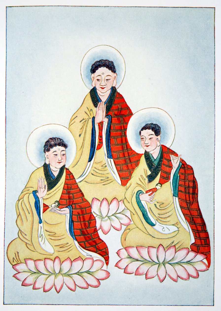 Den buddhistiske triaden, 1922 av Unbekannt