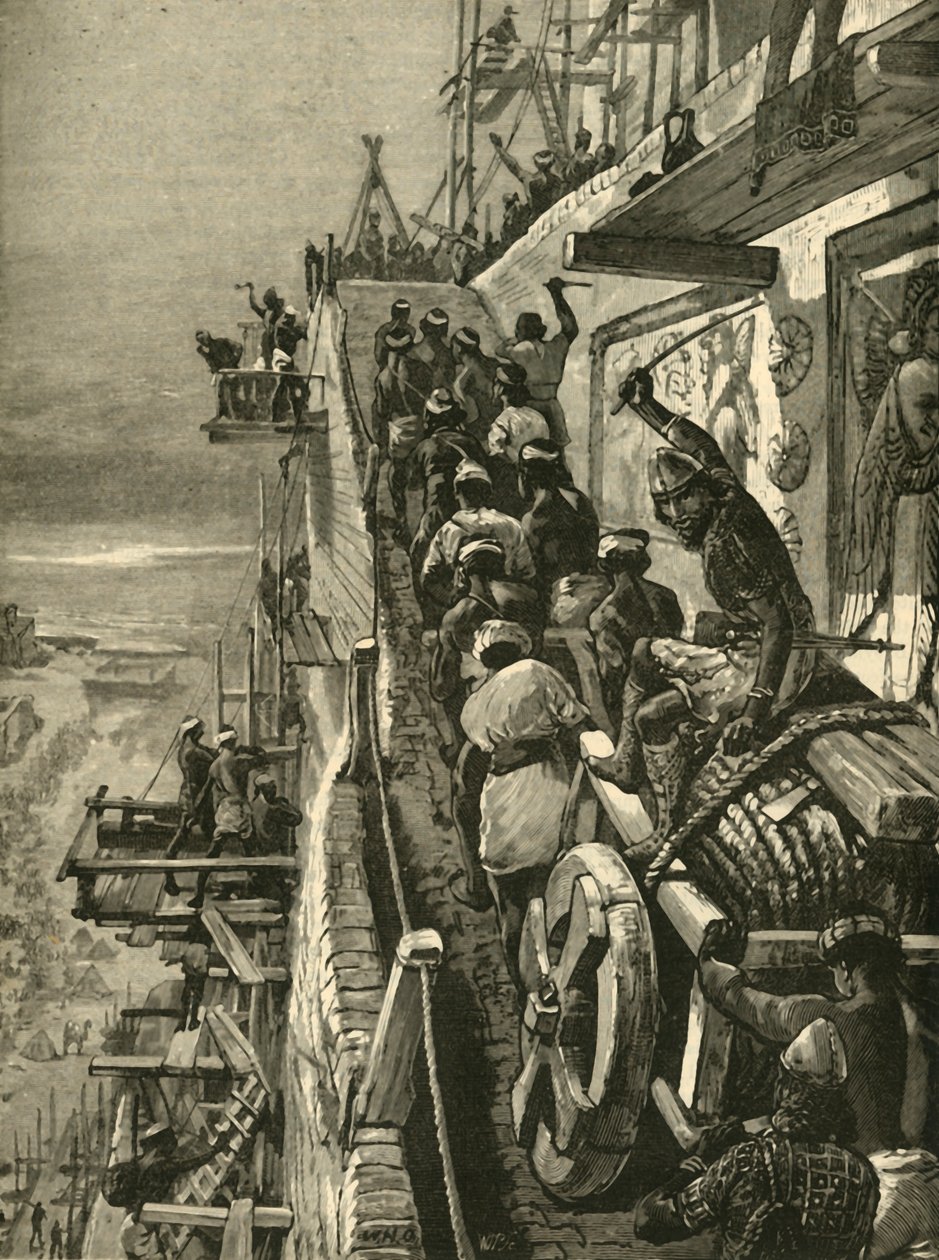 Byggingen av Babel, 1890. av Unbekannt