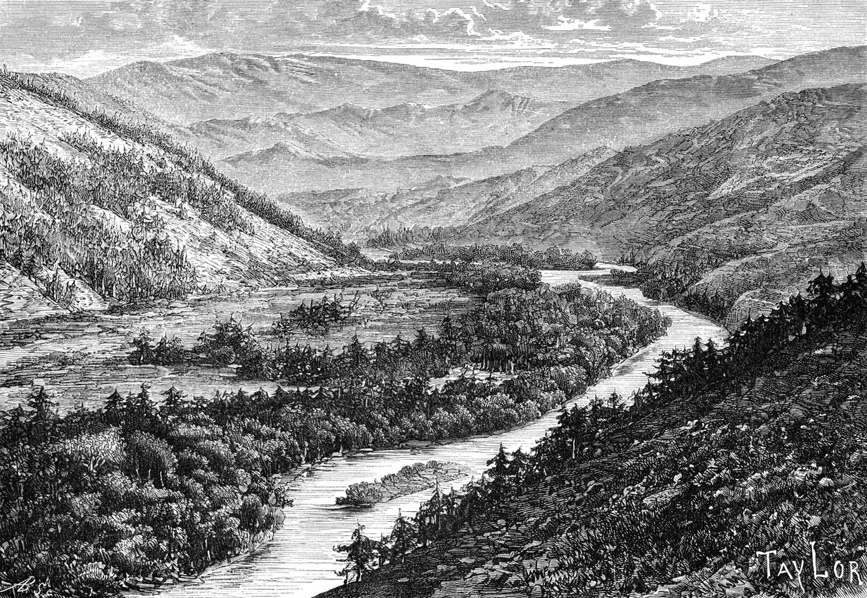 Bukhtarma-dalen i Altay-fjellene, 1895 av Unbekannt