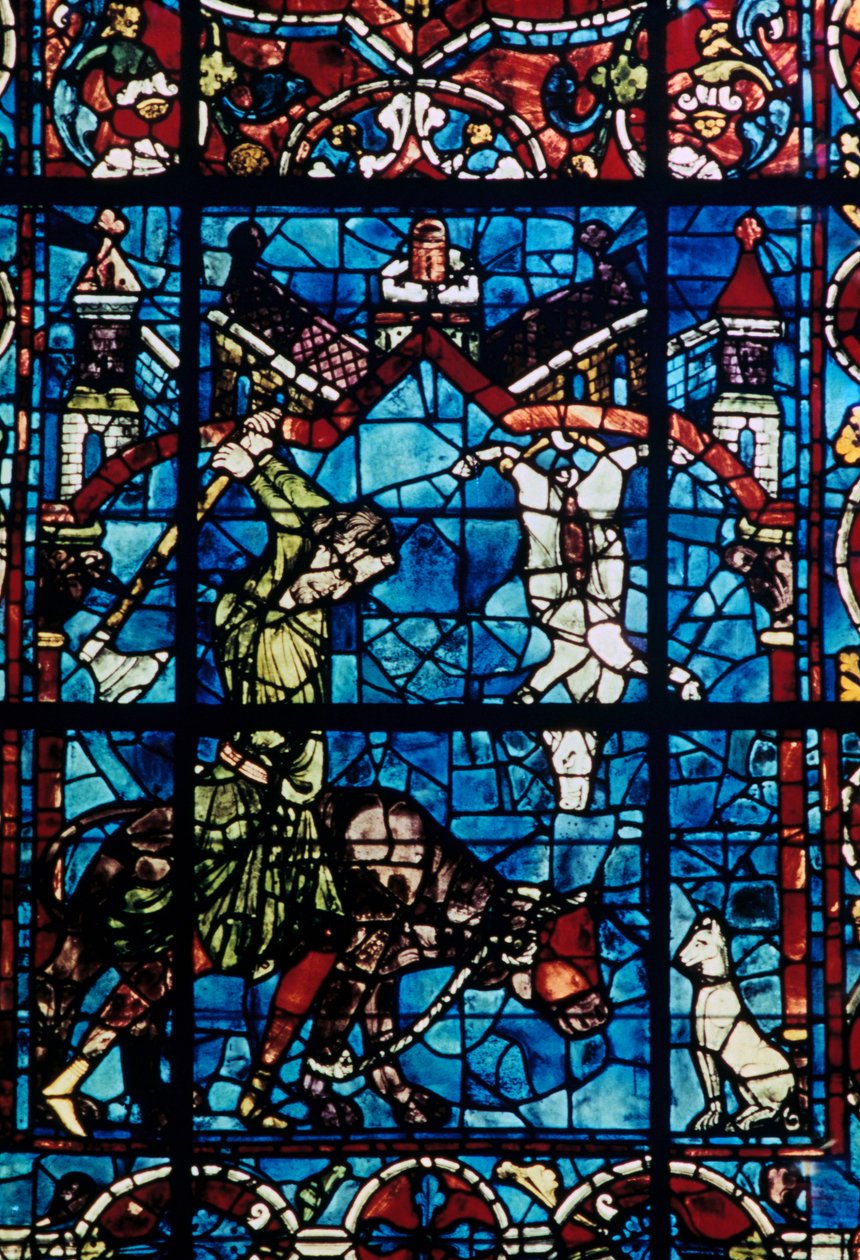 Slakterne, farget glass, Chartres katedral, Frankrike, 1194-1260 av Unbekannt