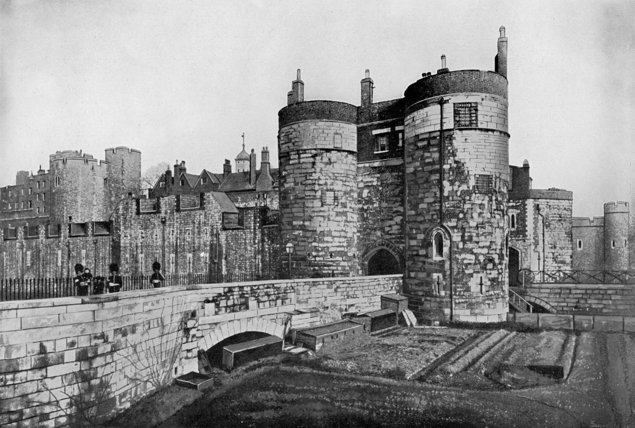 Byward Tower og den ytre avdelingen, Tower of London, 1900-tallet av Unbekannt
