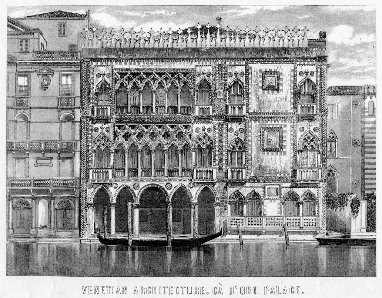Ca dOro, Venezia, Italia, 1800-tallet av Unbekannt