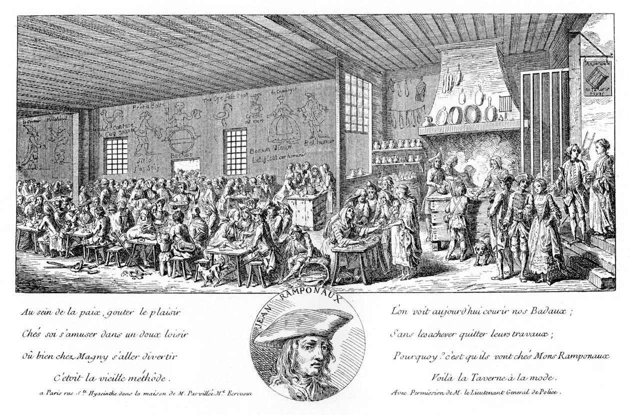 The Cabaret Of Ramponneau, 1885 av Unbekannt