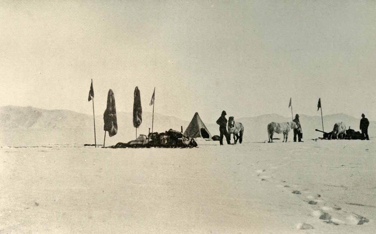 Leiren etter å ha passert den forrige breddegraden lengst sør, november 1908, 1909 av Unbekannt
