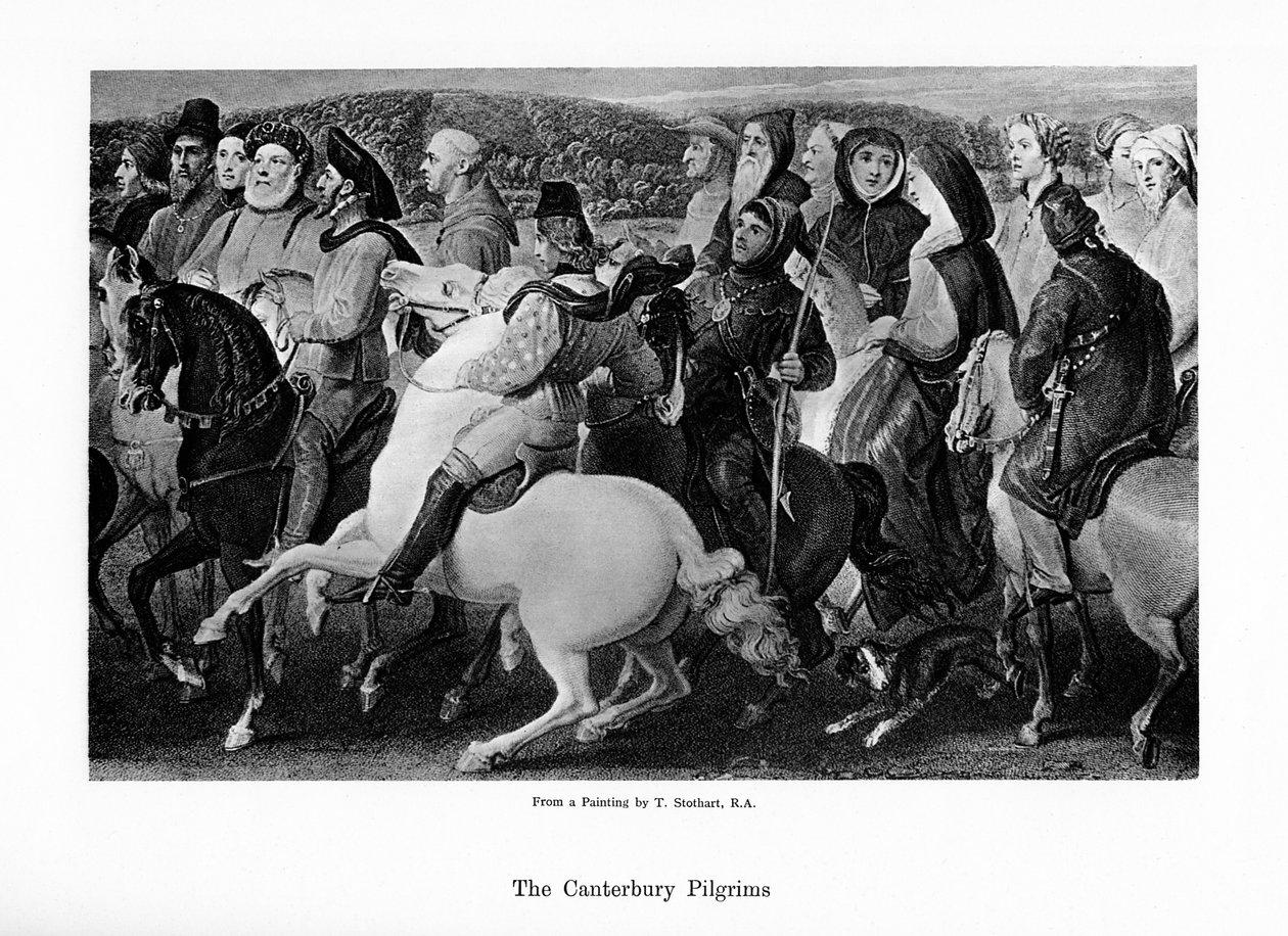 Canterbury-pilegrimene, 1800-tallet av Unbekannt