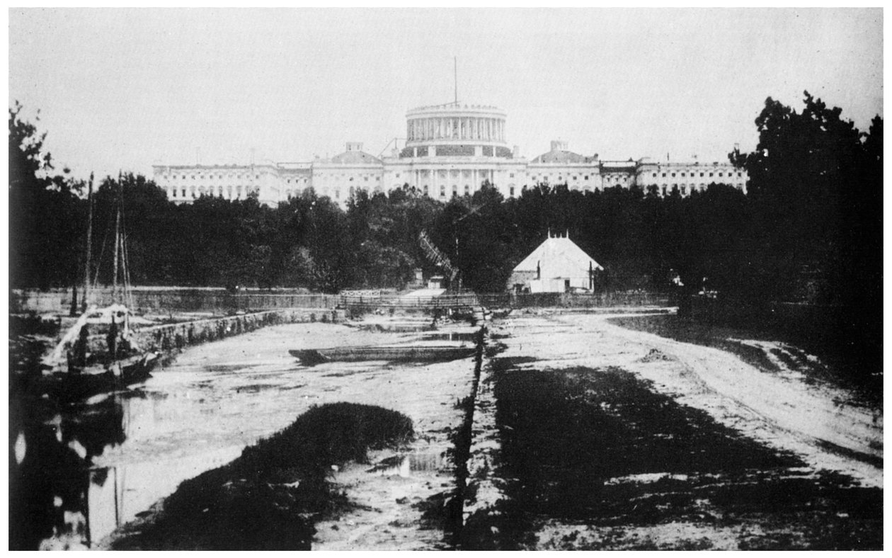 Capitol uten sin kuppel, Washington DC, USA, c1858 1955 av Unbekannt