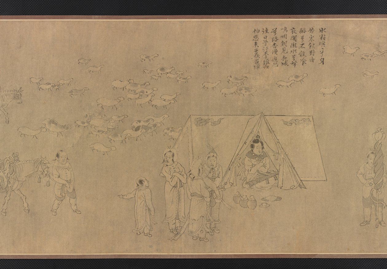 Cai Wenjis fangenskap, Ming-dynastiet, 1300-1400-tallet. av Unbekannt