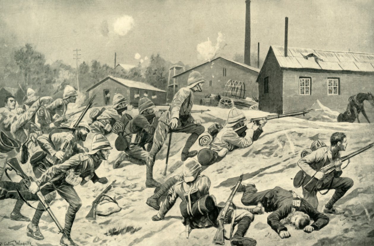 Capture of Johannesburg: The Guards Attack at Germiston, 1901. av Unbekannt