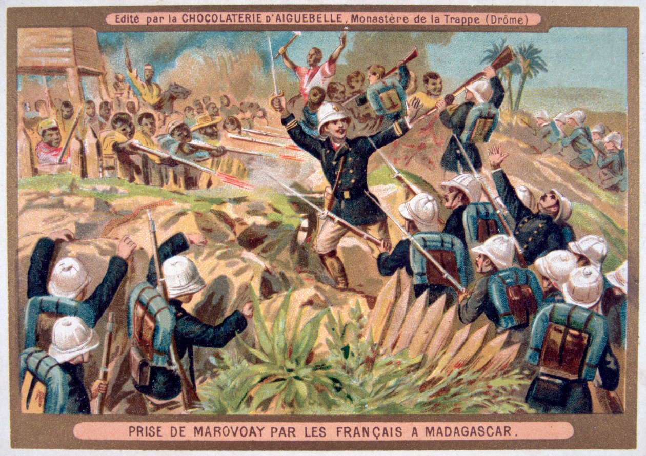 Fangsten av Marovoay av franskmennene, Madagaskar, 1800- og 1900-tallet av Unbekannt