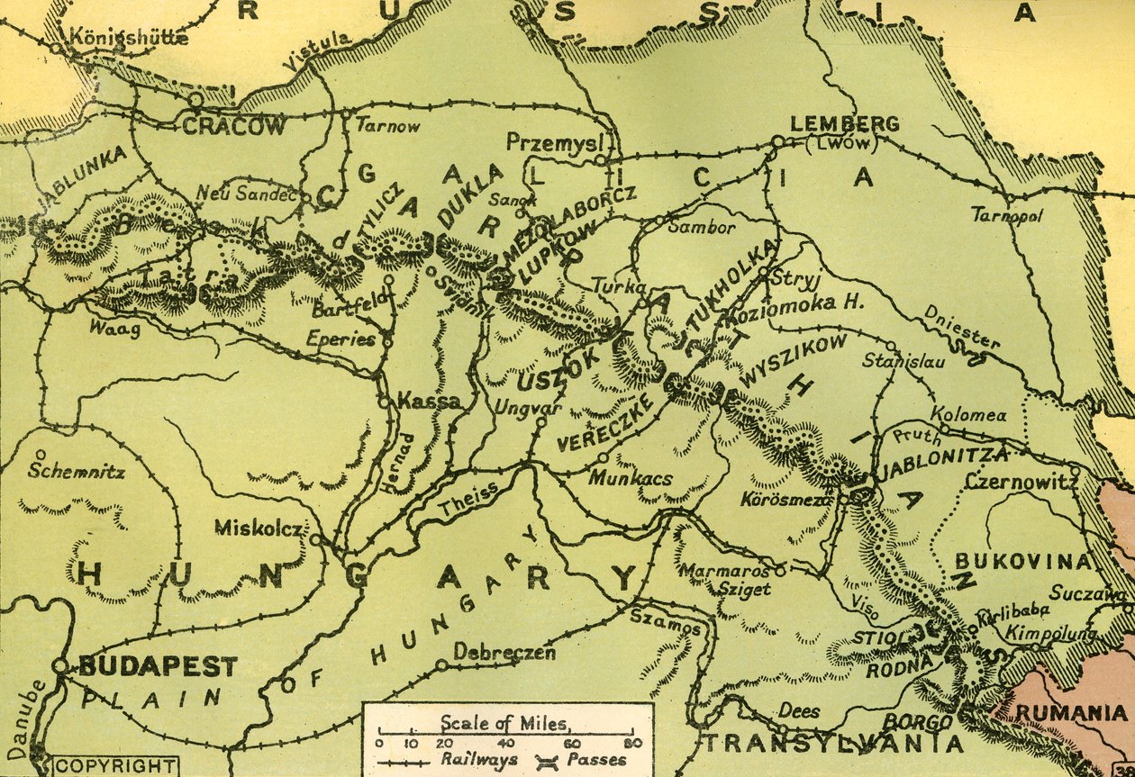 Karpatpassene, 1919. av Unbekannt
