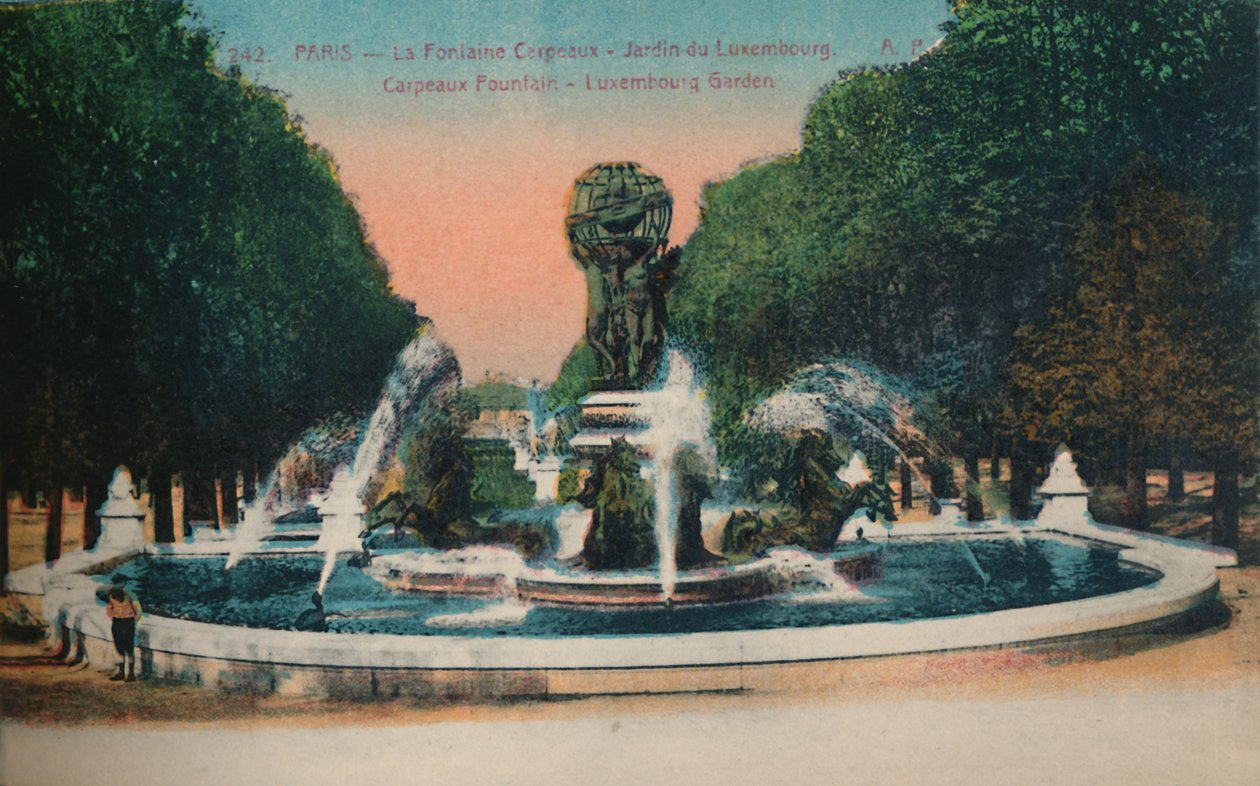 Carpeaux-fontenen - Luxembourghagen, Paris, c1920 av Unbekannt