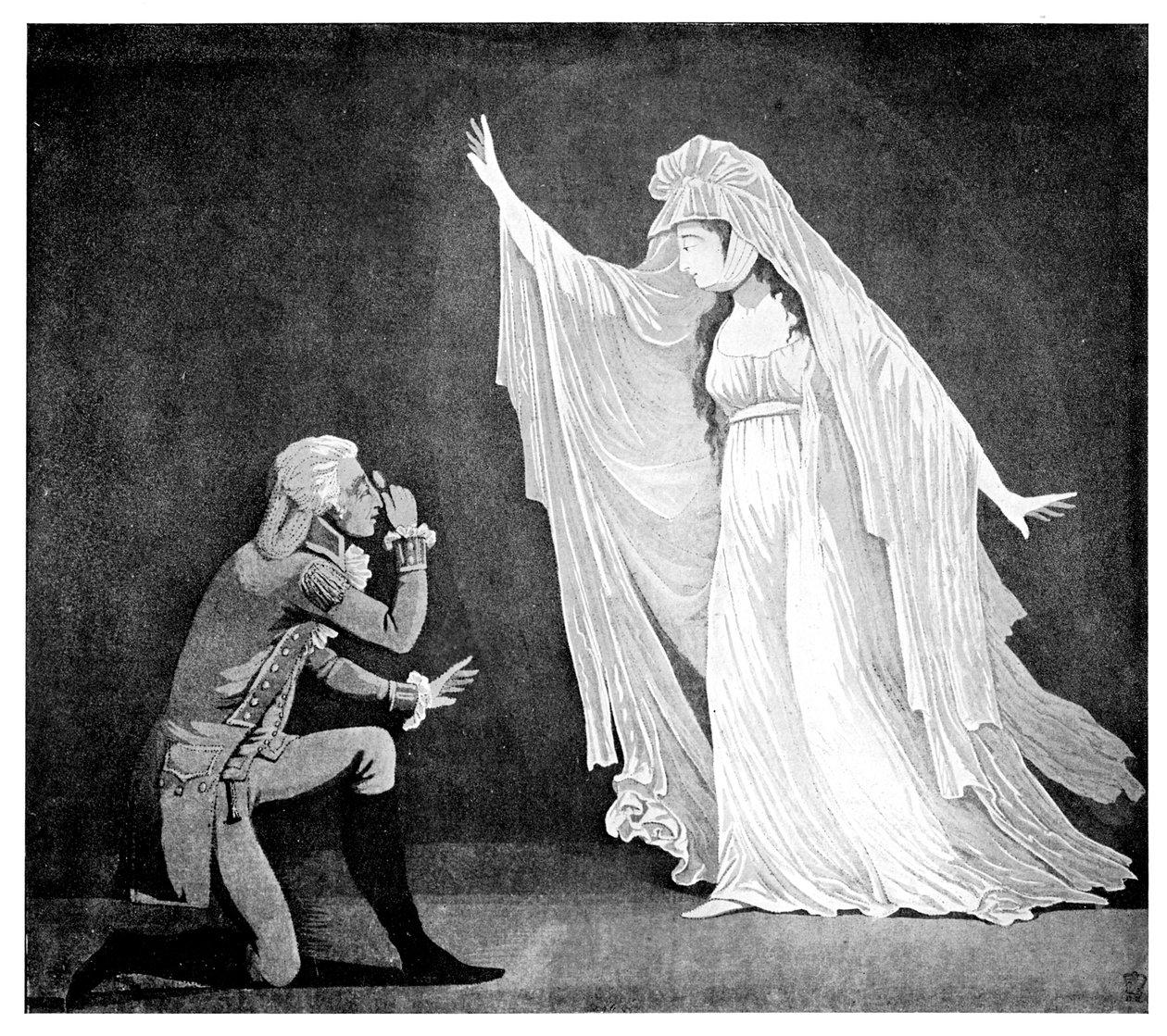 The Castle Spectre og hennes ernest beundrer, 1793 av Unbekannt