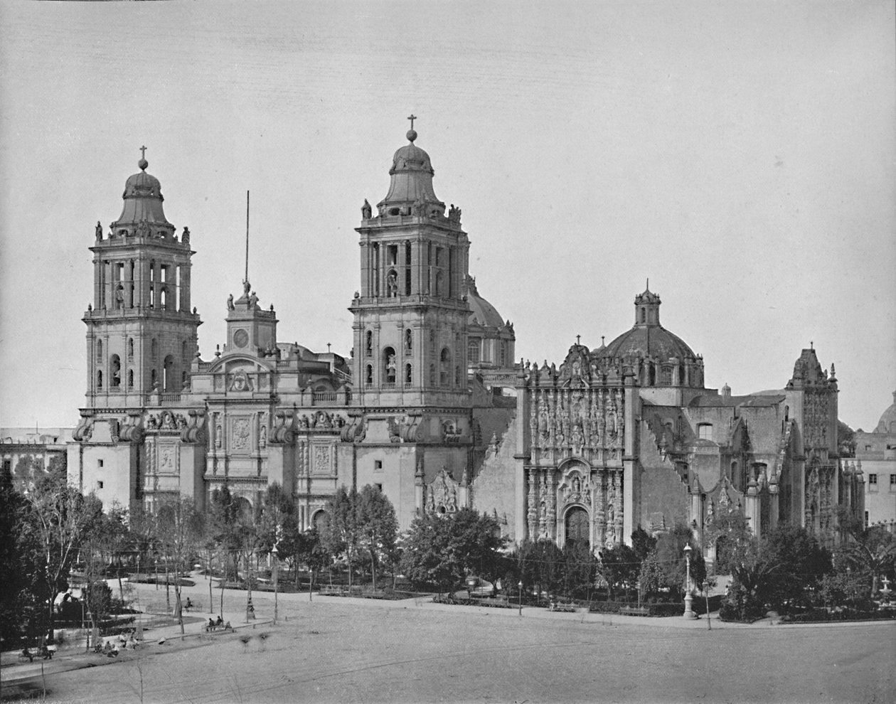 Katedralen, byen Mexico, c1897. av Unbekannt