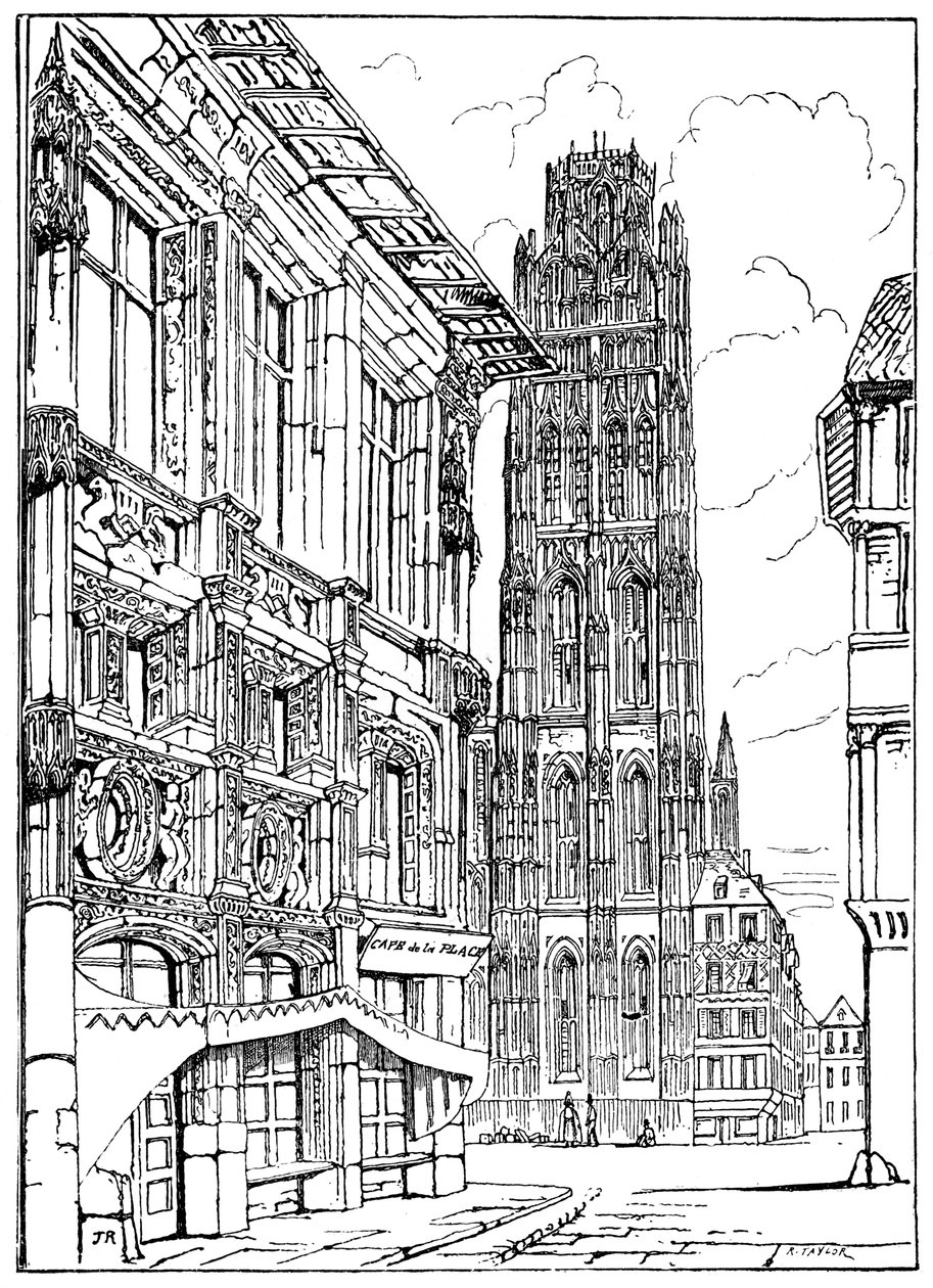 The Cathedral Spire, Rouen, 1835 1900 av Unbekannt