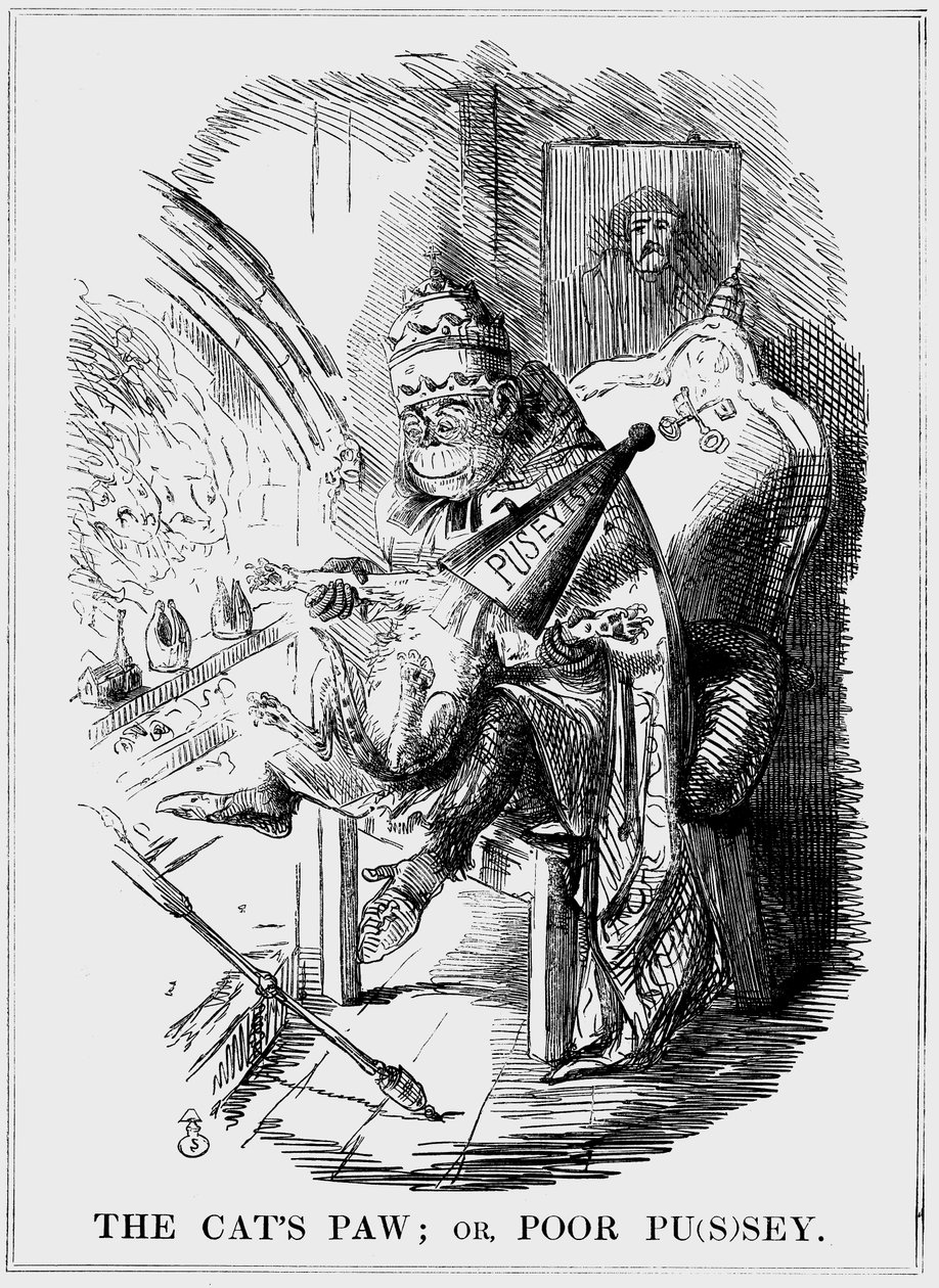 The Cats Paw: or Poor Pussey, 1850 av Unbekannt