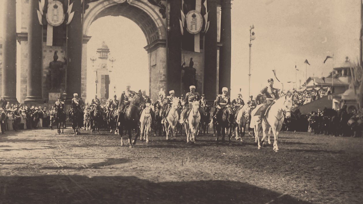 Nicholas IIs seremonielle inntreden i Moskva 9. mai 1896, 1896 av Unbekannt