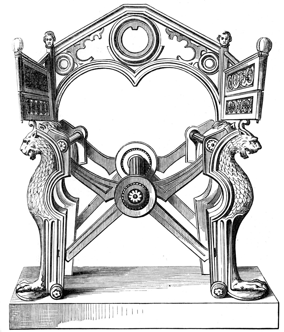 Stolen til Dagobert, 700-tallet, 1849 av Unbekannt