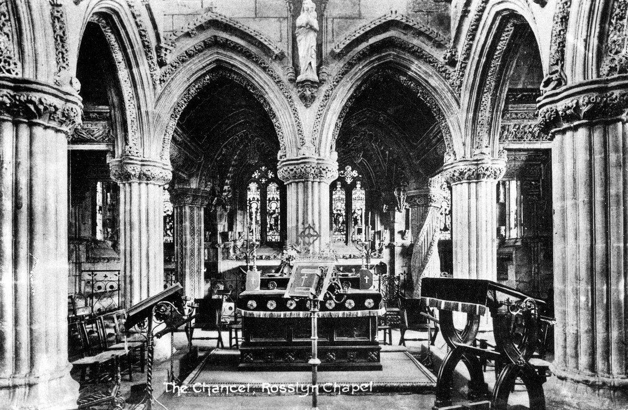 The Chancel, Rosslyn Chapel, Midlothian, Skottland, 1900-tallet av Unbekannt