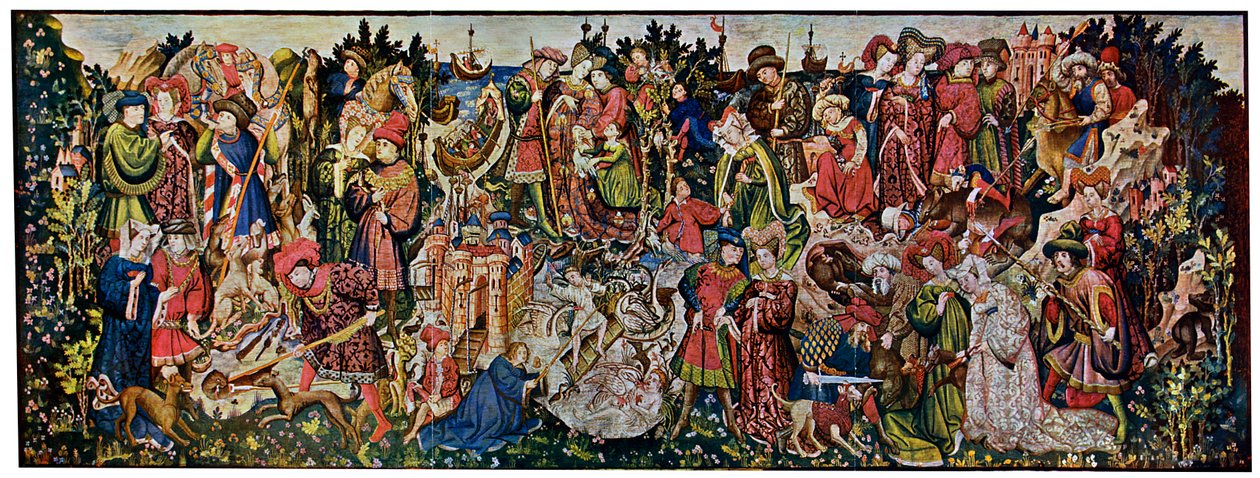 The Chatsworth Hunting Tapestries, den første i serien, 1930 av Unbekannt