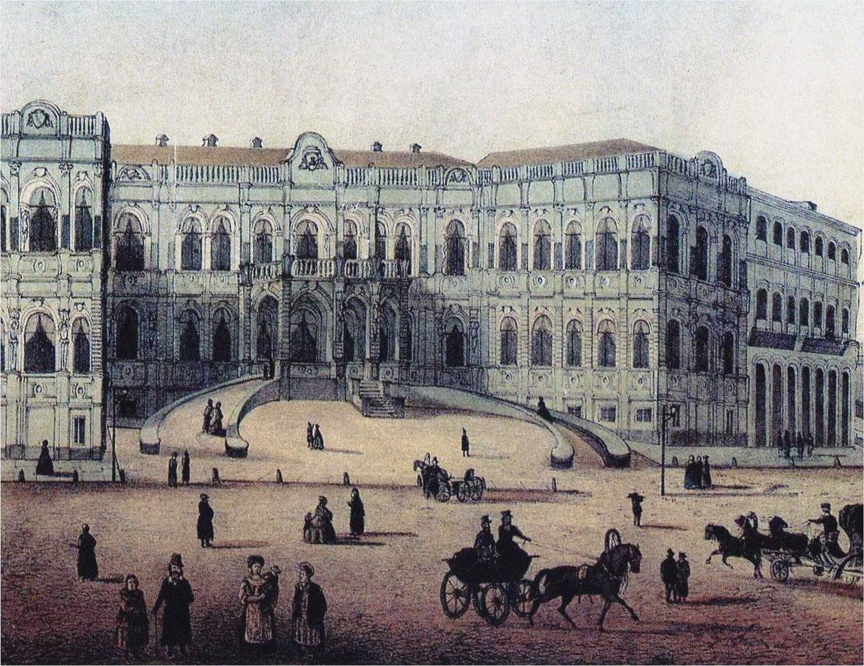Chertkov-huset på Myasnitskaya-gaten i Moskva, 1860-tallet av Unbekannt