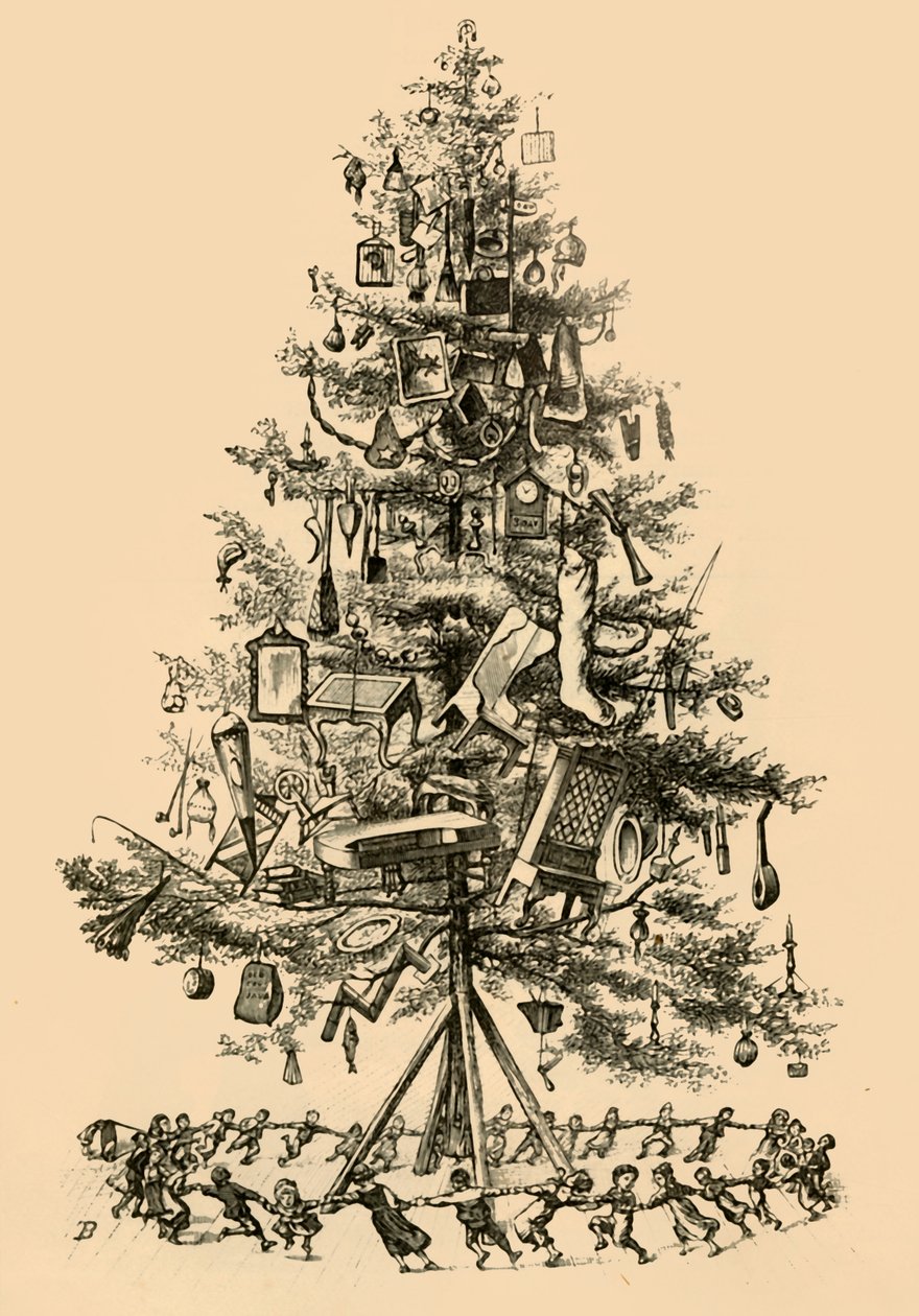 Barna danset homofilt rundt treet, 1882. av Unbekannt