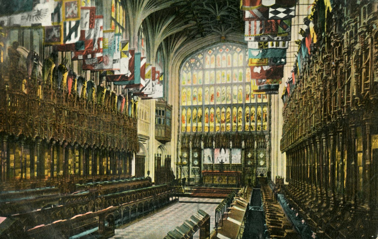Koret i St Georges Chapel, Windsor Castle, 1904. av Unbekannt