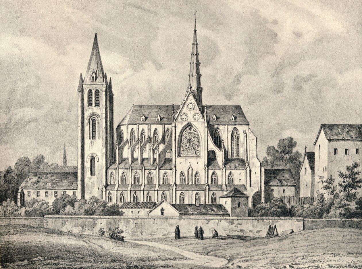 Kirken og en del av klosteret St Victor, 1915 av Unbekannt