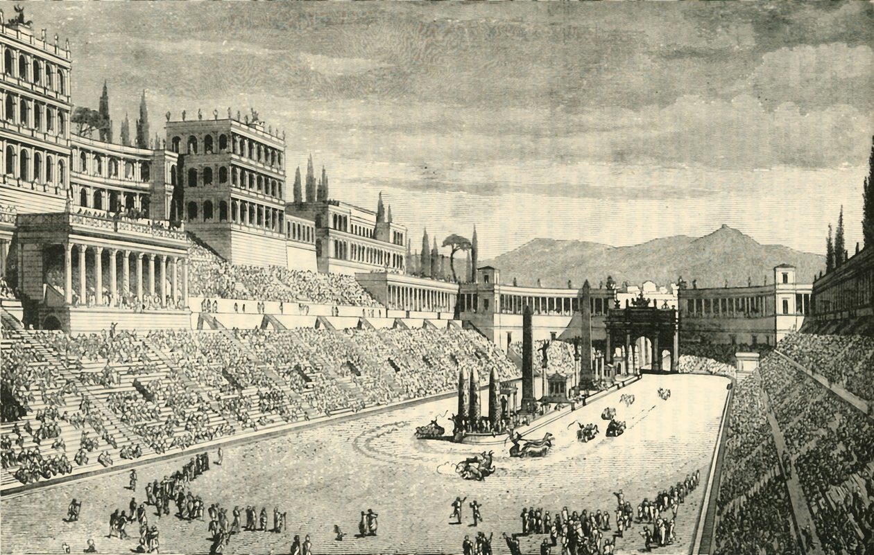 Restaureringen av Circus Maximus, 1890. av Unbekannt