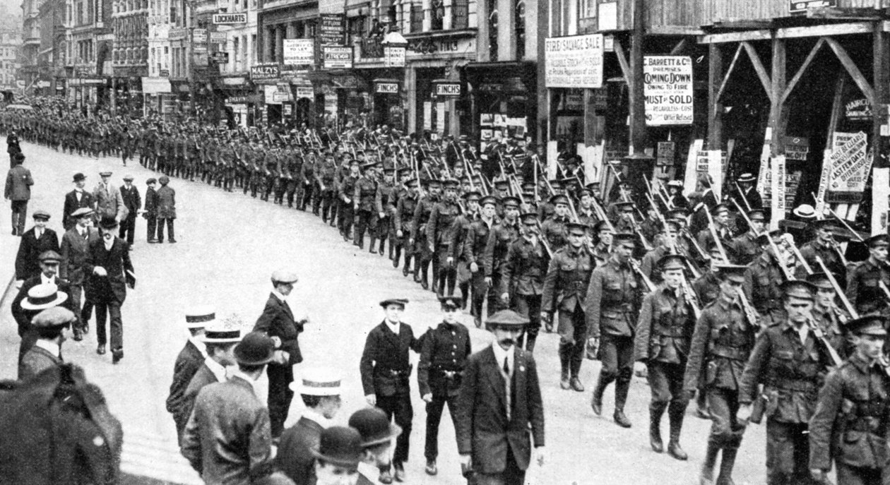 The Citizen Army of Territorials, Strand, London, første verdenskrig, 1914 av Unbekannt