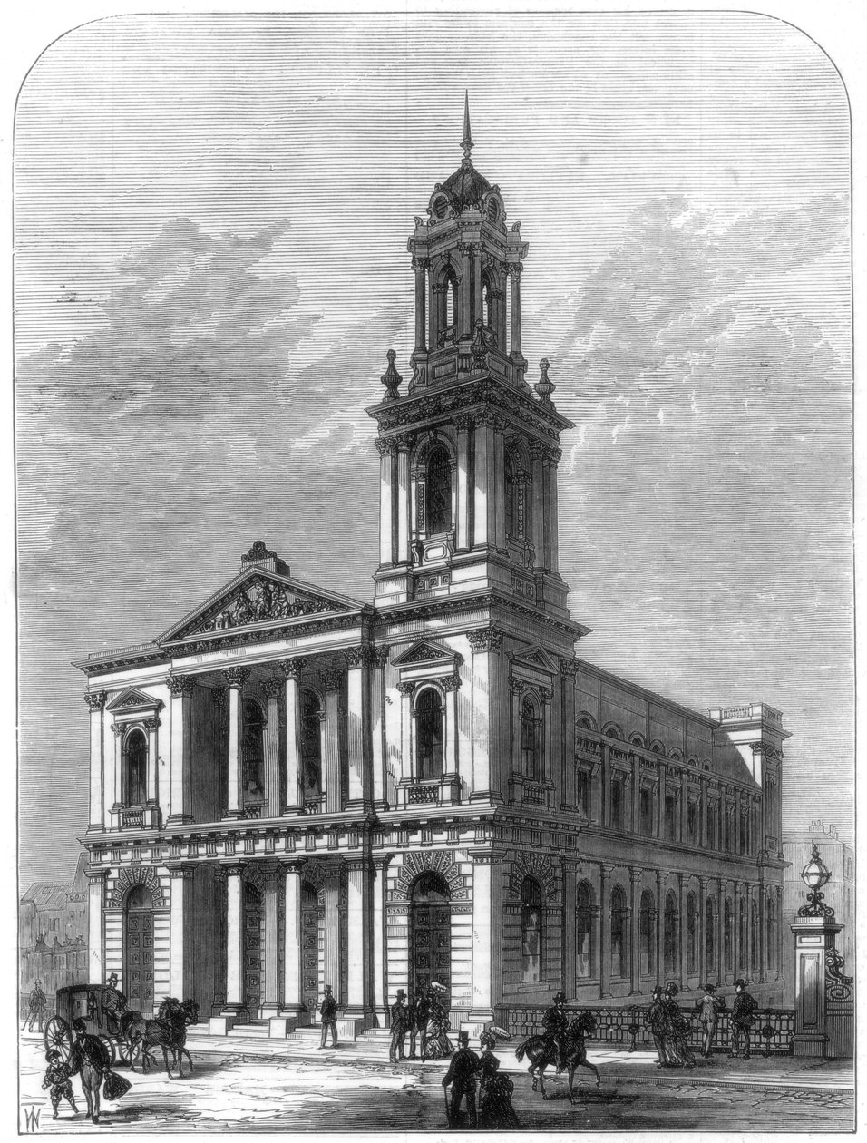 Bytempelet, Holborn Viaduct, London, 1875 av Unbekannt
