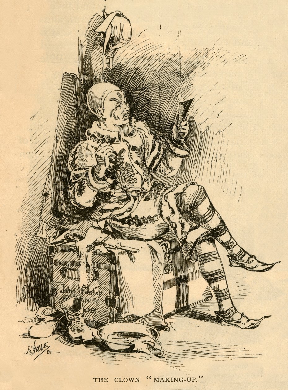 The Clown Make-Up, 1882. av Unbekannt