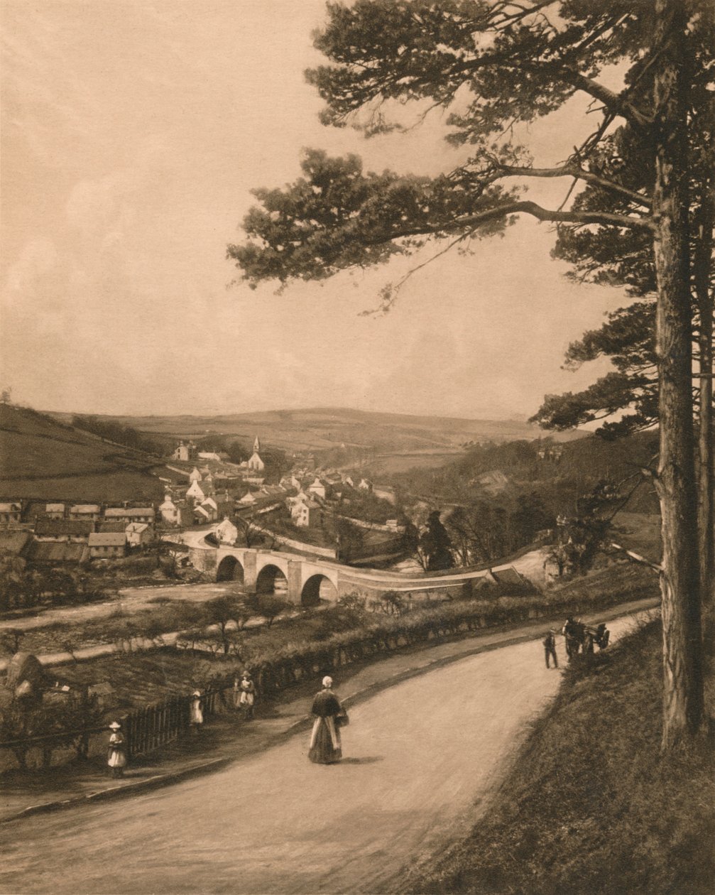 The Clyde ved Kirkfieldbank, fra Braes nær Lanark, 1902 av Unbekannt