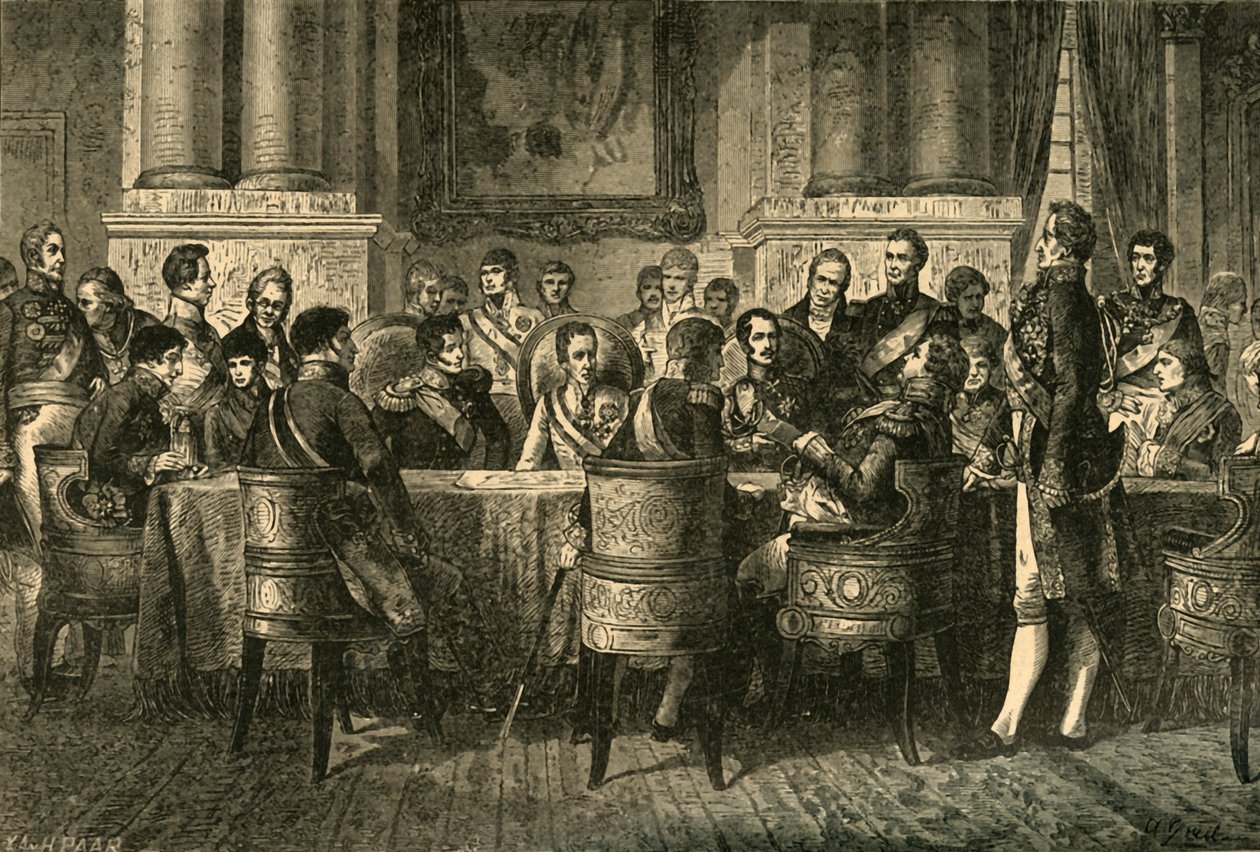 Kongressen i Wien, Østerrike, 1814-1815 c1890. av Unbekannt