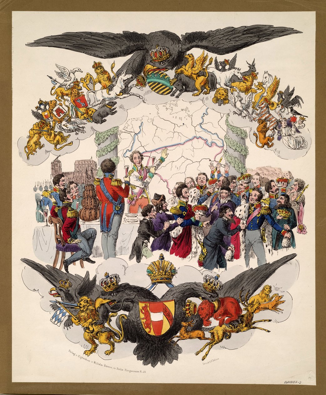 Wienerkarikaturkongressen, 1815 av Unbekannt