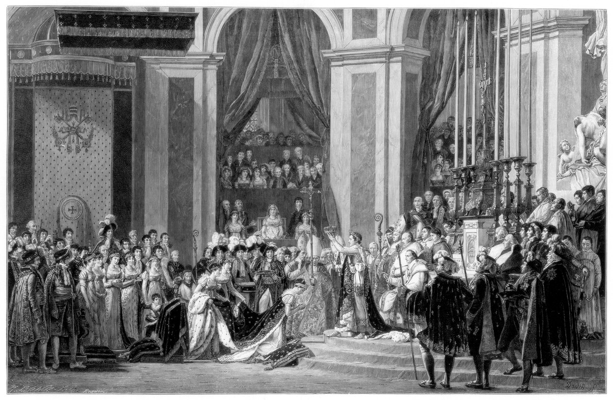Innvielsen av keiser Napoleon og kroningen av keiserinne Josephine, 1804 1900 av Unbekannt