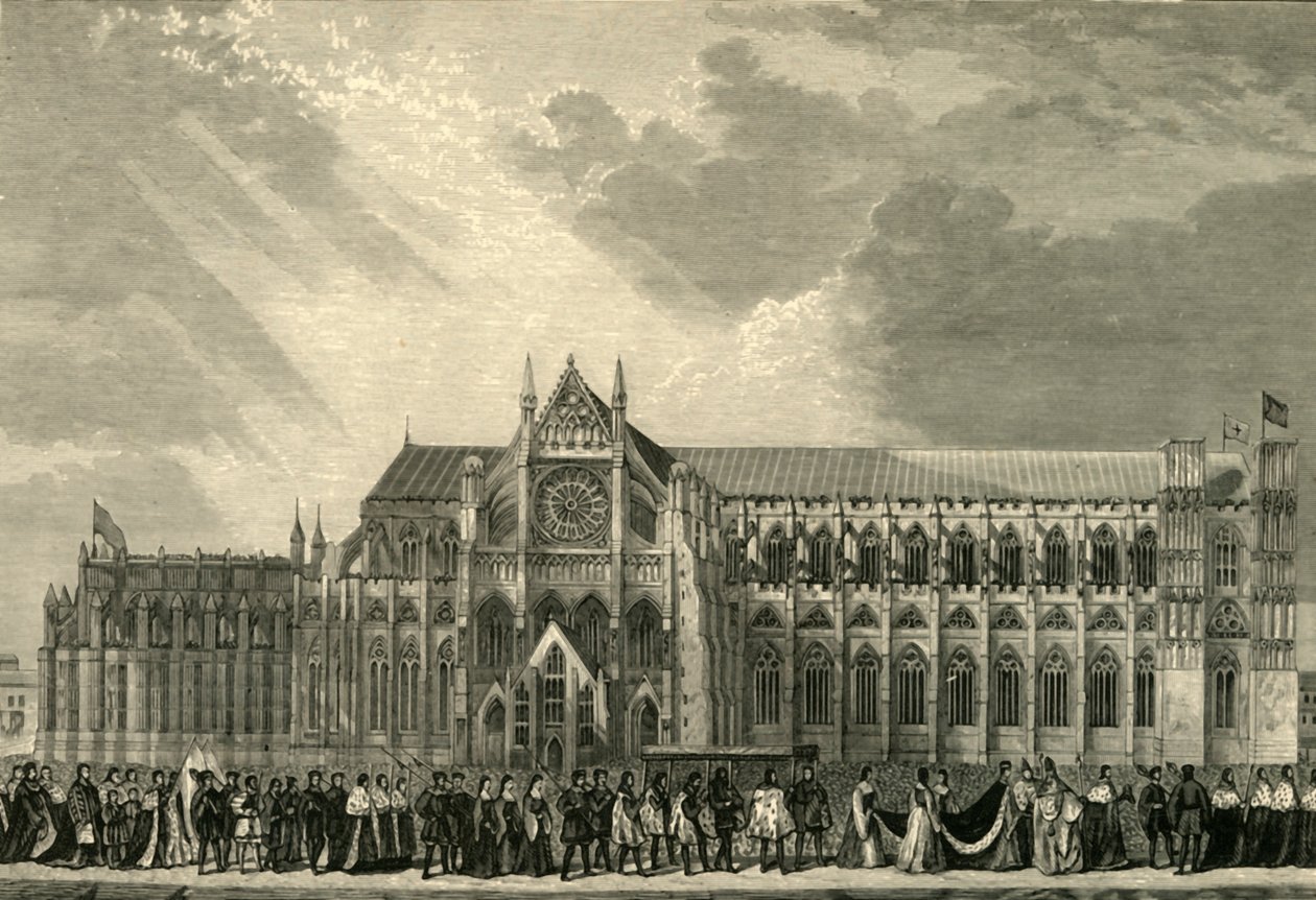 Kroningsprosesjonen til Anne Boleyn til Westminster Abbey, 1533, 1881. av Unbekannt