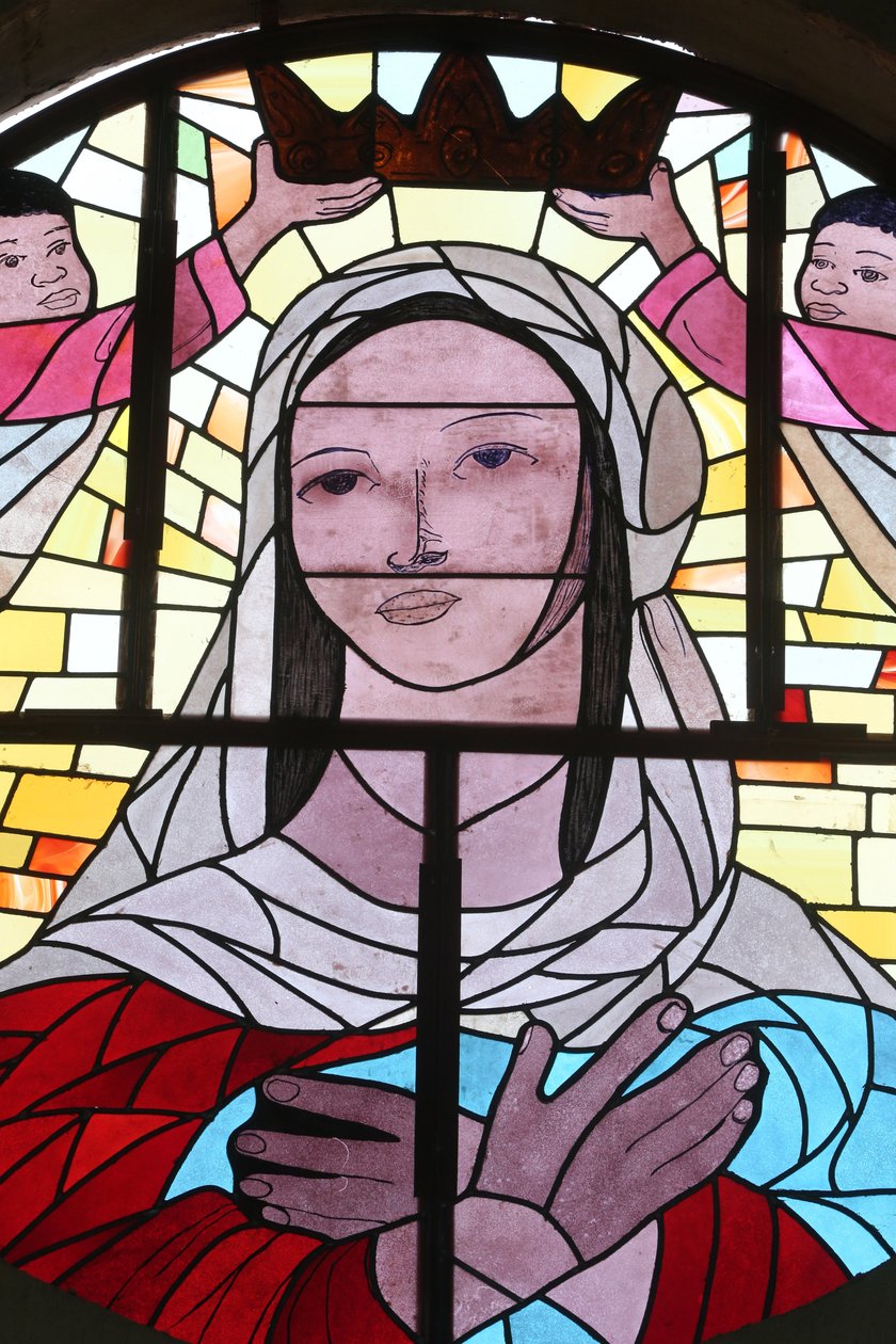 The Coronation of Mary, glassmaleri. Lome. Å gå av Unbekannt